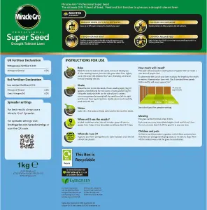 Miracle-Gro Professional Super Seed Drought Tolerant Lawn 1kg