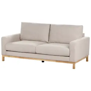 2 Seater Fabric Sofa Beige SIGGARD