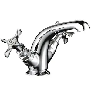 Mira Virtue Victorian Traditional Monobloc Basin Tap Chrome Crosshead + Waste