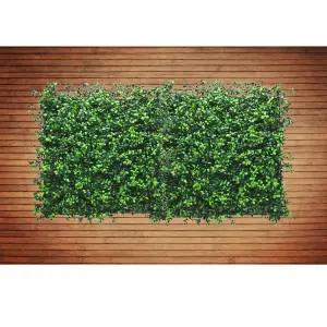 Artificial Plant Flower Living Wall Panels Realistic - Boxwood - Indoor / Outdoor - 1m x 1m - Home, Garden, Office