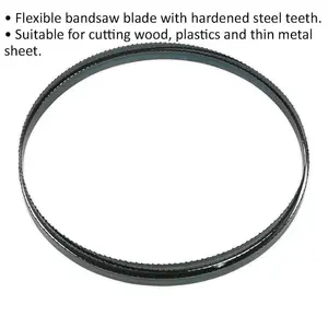 2400mm Bandsaw Blade with Hardened Steel Teeth for Wood, Plastic, and Metal Cutting