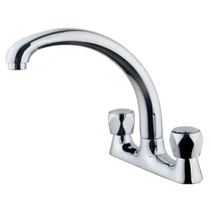 Edith Chrome effect Kitchen Deck Tap