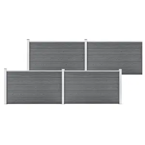 Berkfield Garden Fence WPC 699x106 cm Grey