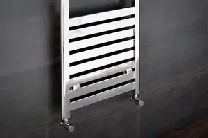 Rinse Flat Panel Chrome Towel Radiator Bathroom Heated Towel Rail 1800x500mm