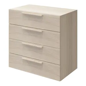 Atomia Freestanding Matt oak effect 4 Drawer Chest of drawers (H)750mm (W)750mm (D)450mm