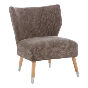 Interiors by Premier Elegant Grey Chenille Wingback Chair, Modern Grey Highback Chair, Stylish Mid-century Armchair For Hallways