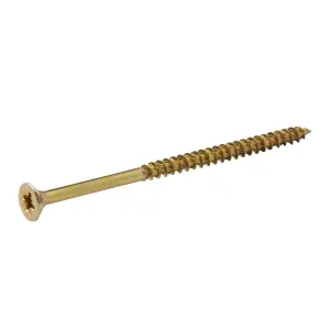 TurboDrive Double self-countersunk Yellow-passivated Steel Screw (Dia)4.5mm (L)80mm, Pack of 20