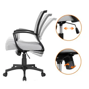 Mid-back Mesh Office Chair Grey