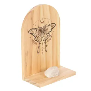 Something Different Natural Luna Moth Wooden Incense Holder Shelf Beige (One Size)