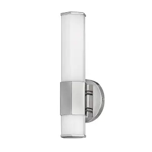 Luminosa Hinkley Facet Integrated LED Bathroom Wall Lamp Polished Chrome, 3000K, IP44