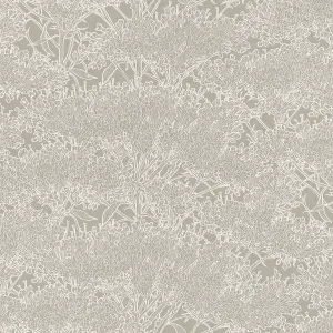 Galerie Absolutely Chic Beige Grey Metallic Cherry Blossom Motif Smooth Wallpaper