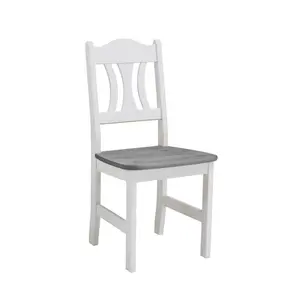 Kristel Solid Wood Dining Chair (Set of 2) White/Grey