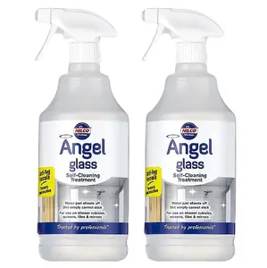 Nilco Angel Glass 2L Self Cleaning Treatment Cleaner For Mirrors Tiles Screens