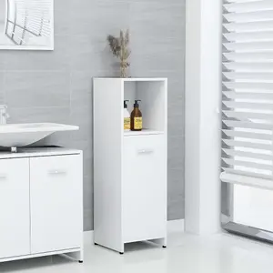 Berkfield Bathroom Cabinet White 30x30x95 cm Engineered Wood