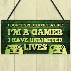 Gaming Bedroom Accessories Hanging Sign For Boys Bedroom Son Dad Gift For Gamer