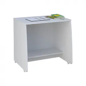 Loft Station Desk, Compact, Study Table, White