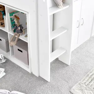 Lacy White Storage Mid Sleeper