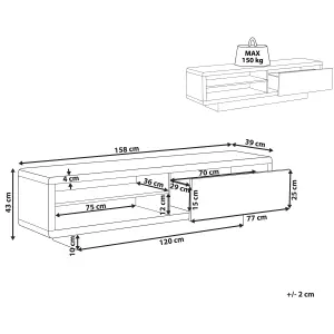 Beliani Modern TV Stand White ANTONIC