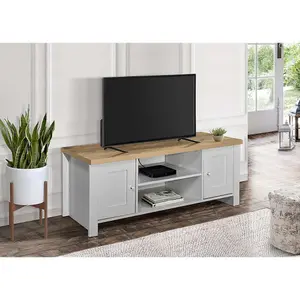 Birlea Highgate Large TV Unit Grey & Oak