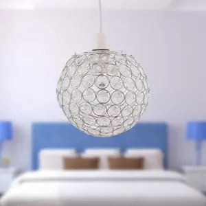 First Choice Lighting Clear Jewelled Globe Light Shade