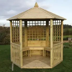 Zest Set Of 3 Wooden Gazebo Garden Benches For Zest Tatton Moreton & Clifton