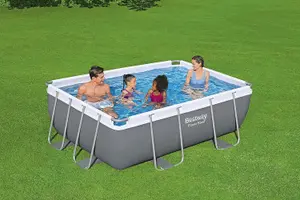 Bestway Power Steel Grey Rectangular Swimming Pool