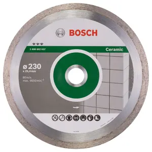 Bosch Professional Diamond Cutting Disc - Best for Ceramic - 230mm x 25.40mm x 2.4mm x 10mm