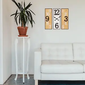 Wall Clock Metal and Wood 60cm x 61cm