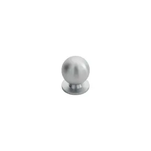 Solid Ball Cupboard Door Knob 25mm Diameter Satin Chrome Cabinet Handle