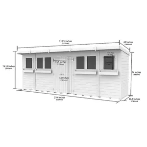 DIY Sheds 18x4 Pent Summer Shed