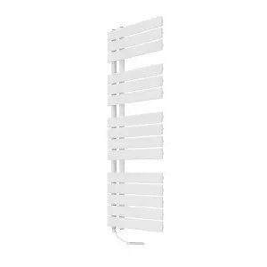 Right Radiators Prefilled Electric Heated Towel Rail Flat Panel Ladder Warmer Rads - 1380x500mm White