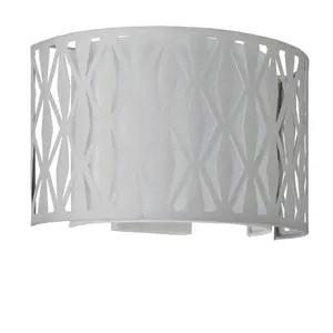 Toni Fabric Grey LED Wall light