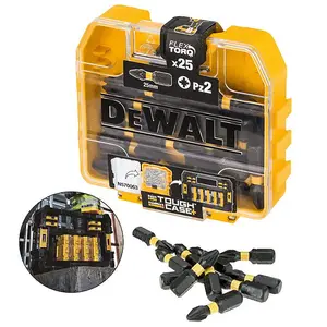 2X Dewalt 25 Piece Impact Extreme PH2 Phillips Screwdriver Bit Set FLEXTORQ Case