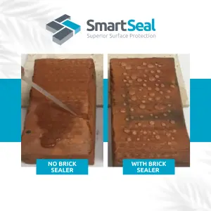 Brick Sealer and Waterproofer, (Smartseal), Water Proofer and Damp Proofer, Breathable, 10 Year Protection, 2 x 5L