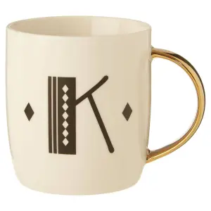 Maison by Premier Mimo Diamond Deco K Letter Monogram Mug