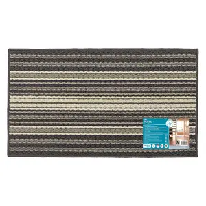 JVL Hubble Machine Washable Latex Backed Doormat, 40x70cm, Dusk