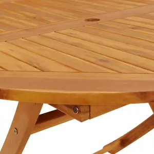 Berkfield Folding Garden Table 110 cm Solid Acacia Wood