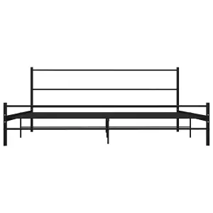 Berkfield Bed Frame Black Metal 200x200 cm