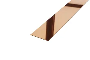 ILCOM decorative profile I 50mm x 2440mm x 0.65mm Copper Polished Stainless Steel