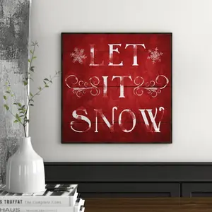 Let It Snow - Single Picture Frame Print White Frame / 109.22cm H x 109.22cm W x 5.08cm D