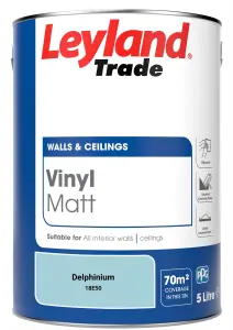 Leyland Trade Vinyl Matt Walls & Ceilings Emulsion Paint Delphinium (18E50) 5L