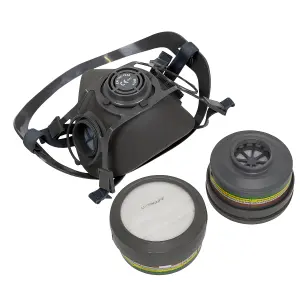 Sealey Half Mask with ABEK1 P2R Filter Cartridges