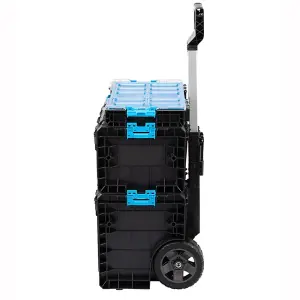 Ox Tooltrek Trade 3 Piece Deep Tool Box + Trolley Wheels + Organiser OX-T602703