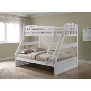 Elula Single (3') 2 Drawer Standard Bunk Bed White