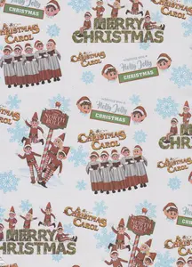 Naughty Elf Christmas Wrapping Paper 3x 4M Rolls Novelty Gift Wrap