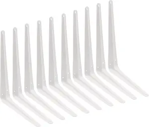 EAI - London Shelf Bracket - 300x250x45x1mm - White - Pack of 10