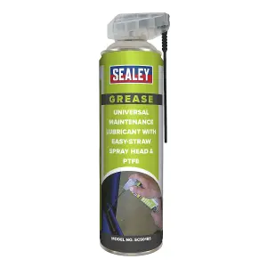 Sealey Universal Maintenance Lubricant with Easy-Straw Spray Head & PTFE 500ml SCS018S