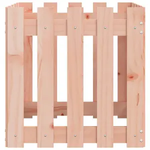 Berkfield Garden Planter with Fence Design 50x50x50 cm Solid Wood Douglas