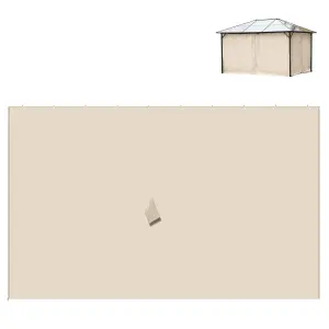 Outsunny 3 x 4(m) Universal Gazebo Replacement Sidewall Set w/ 4 Panels, Beige