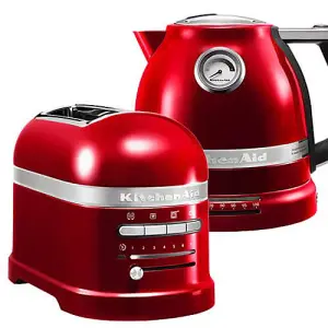 KitchenAid Artisan Candy Apple 2 Slot Toaster and Kettle Set